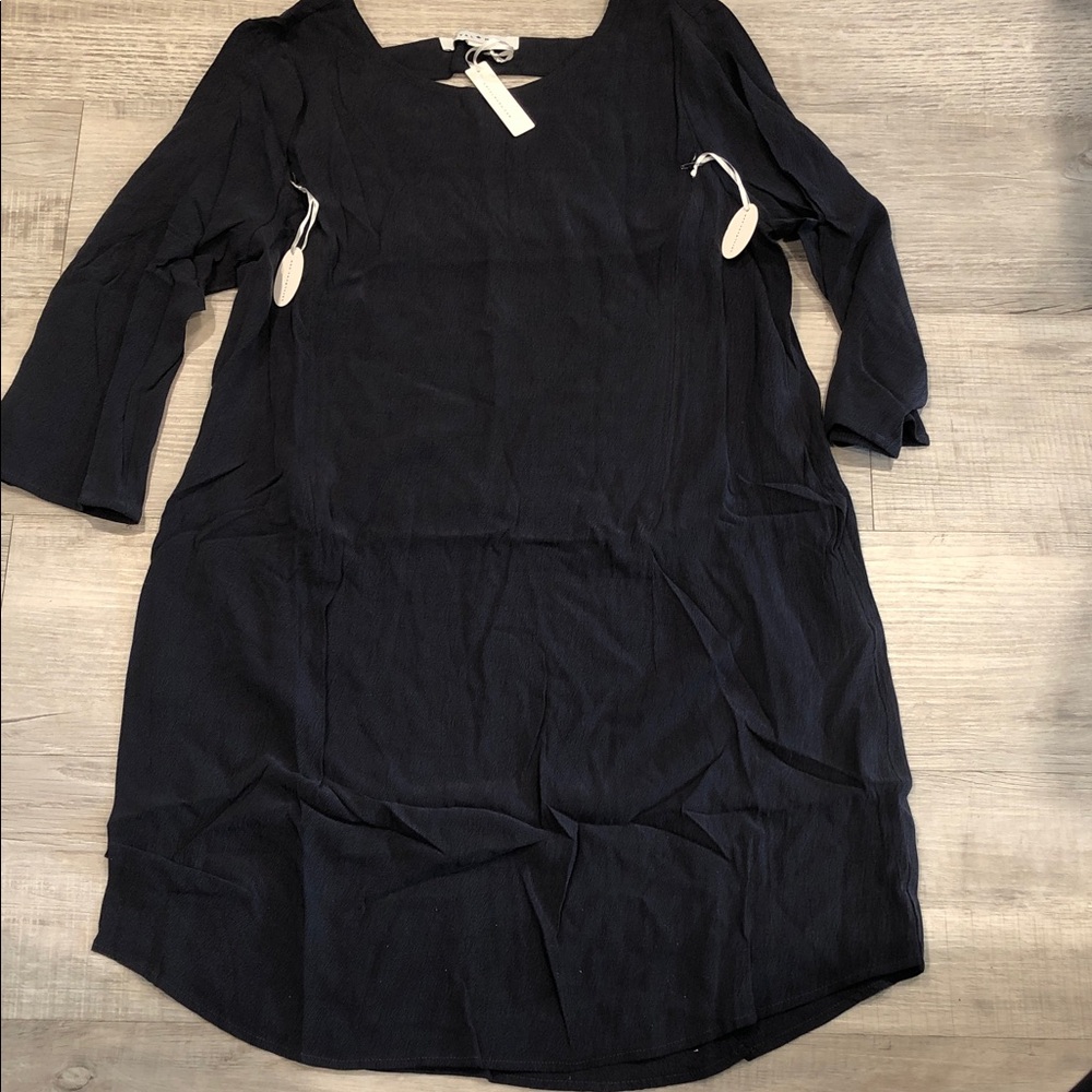 Loyal Hana  Black Scoop Neck Tunic Dress